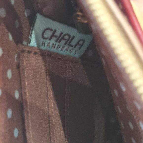 Chala Chevron Cross Burgundy Vegan Leather Mini Crossbody Bag - Picture 11 of 15